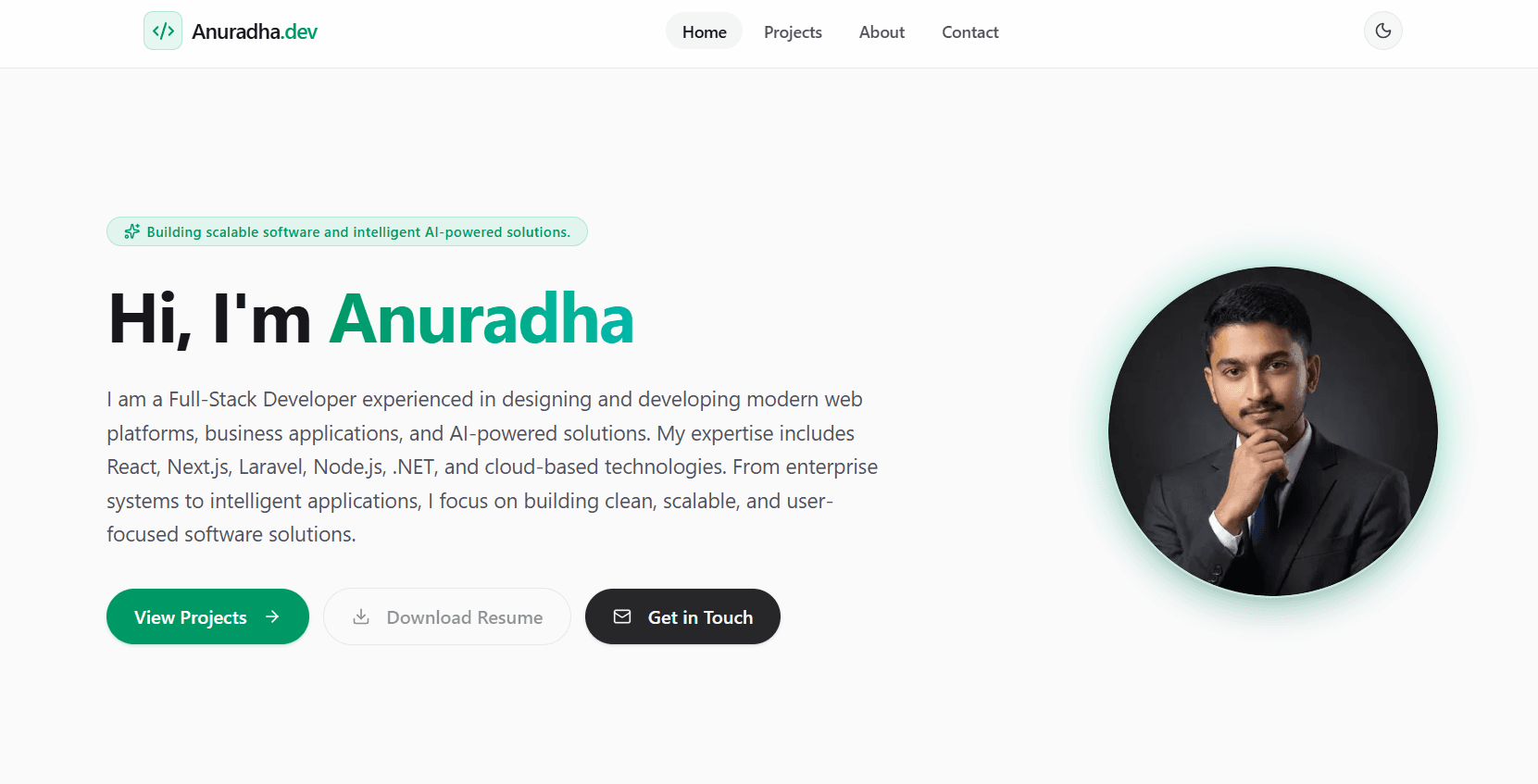 Modern Developer Portfolio