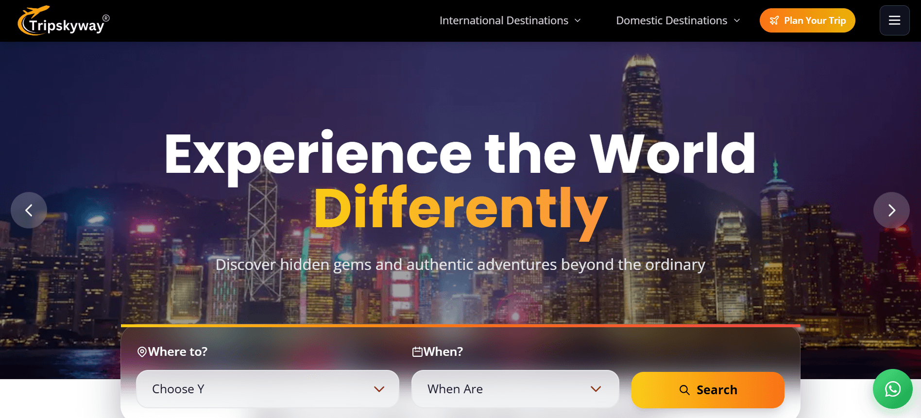 Trip Sky Way — Travel Agency Website & CRM | India